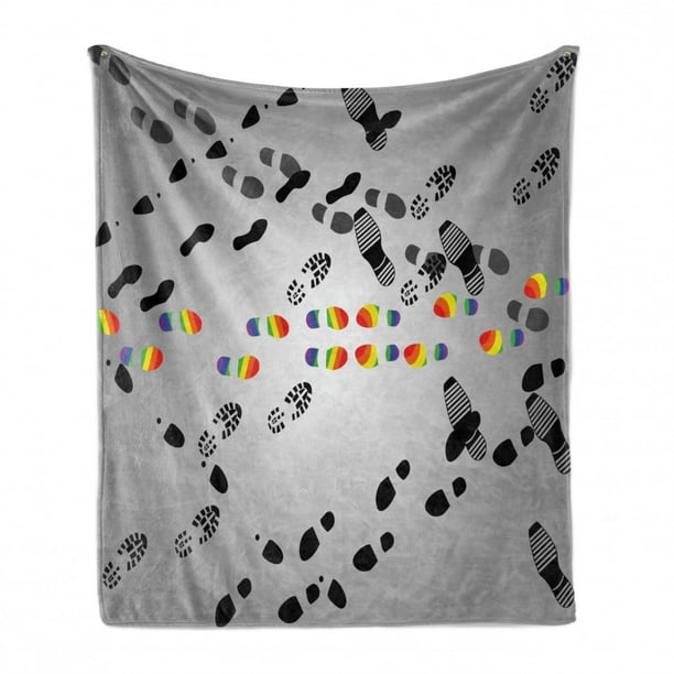 50 x 70 Cozy Plush for Indoor and Outdoor Use Ambesonne Pride Soft Flannel Fleece Throw Blanket Pale Taupe Multicolor LGBT Lovers Meet in Crowd Composition with Walking Footprints Print 50 x 70 Cozy Plush for Indoor and Outdoor Use Ambesonne Pride Soft Flannel Fleece Throw Blanket Pale Taupe Multicolor LGBT Lovers Meet in Crowd Composition with Walking Footprints Print
